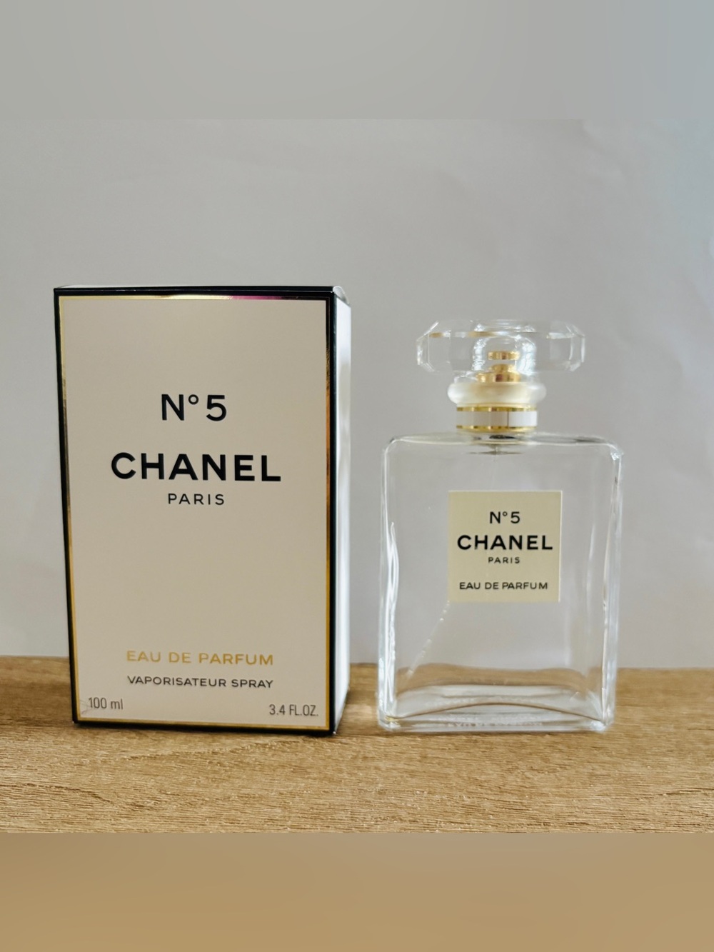 Chanel No. 5 Eau De Parfum Spray Bottle (EMPTY) with Original Box